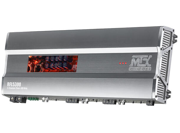 MTX - RFL5300 - multikanals forsterker 4x120W + 1x370Watt, aktivt delefilter